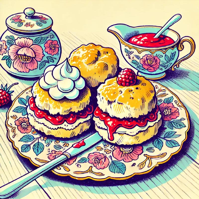 Featured image of post Classic Scones with Jam & Clotted Cream